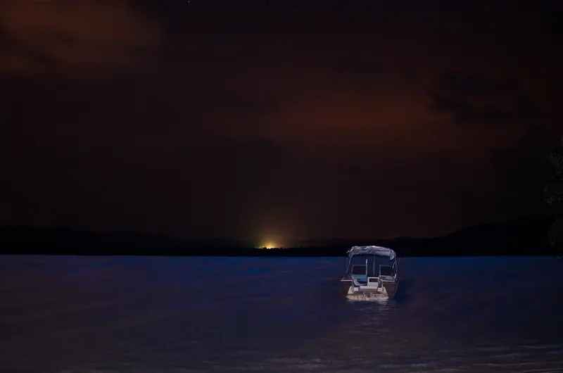 Mosquito Bay, the bioluminescent bay on the island of Vieques, Puerto Rico