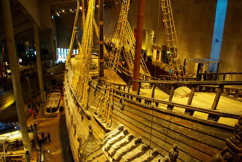 The Vasa warship on display in the Vasa Museum in Stockholm